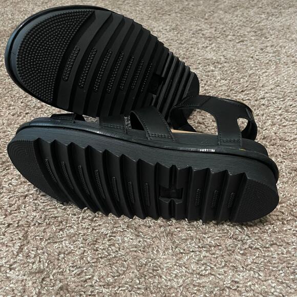 NEW Dr. Martens Vegan Blaire Sandals Black Felix Rub Off - Size 8 - Picture 4 of 6